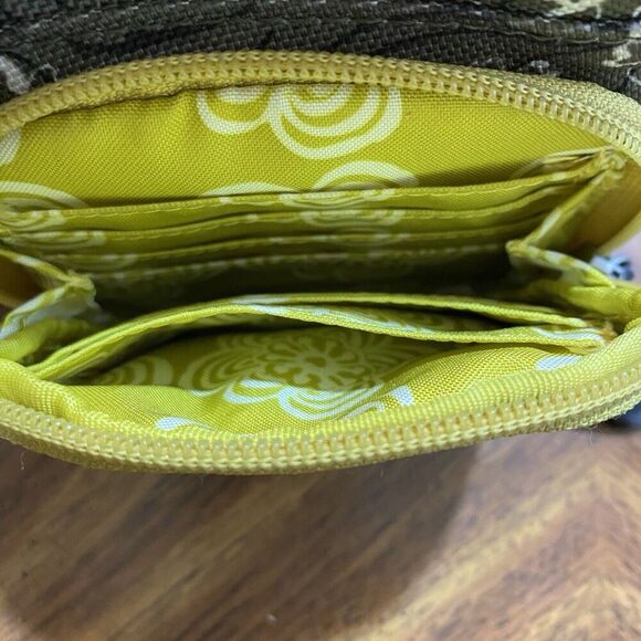 Haiku crossbody bag green multi-pockets 6 x 6.5" detachable strap 27" small - Picture 7 of 10